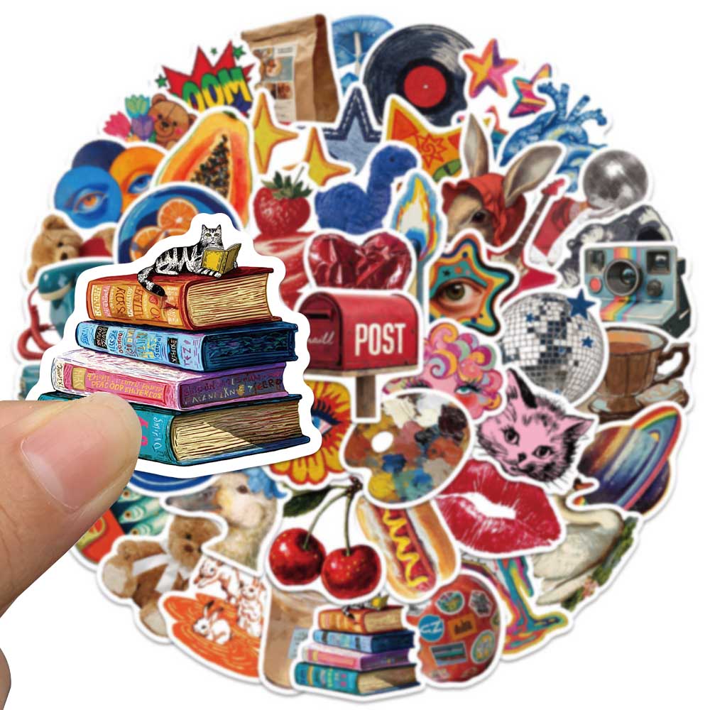 50pcs Vintage Y2K Sticker Fash - Vintage Fashion Boutique incelemesi ve fiyatı