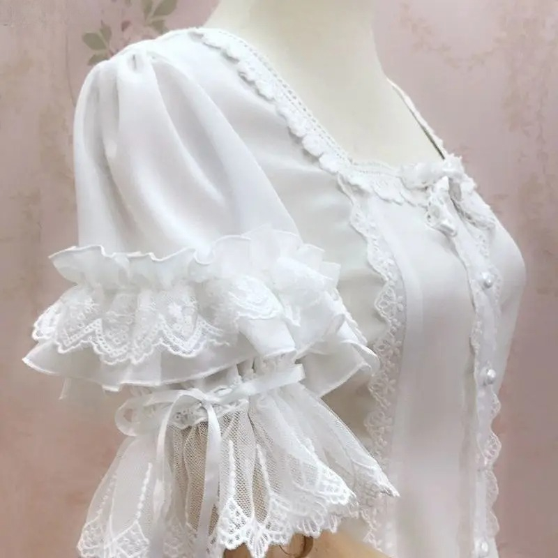 Vintage Y2K Lolita Style Blous - Vintage Fashion Style Female incelemesi ve fiyatı