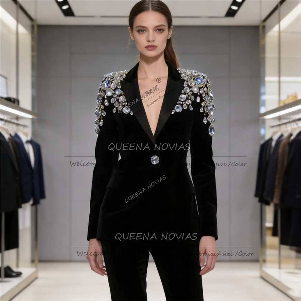 Exclusive Diamond Beaded Suits - Velvet Blazer Vintage incelemesi ve fiyatı