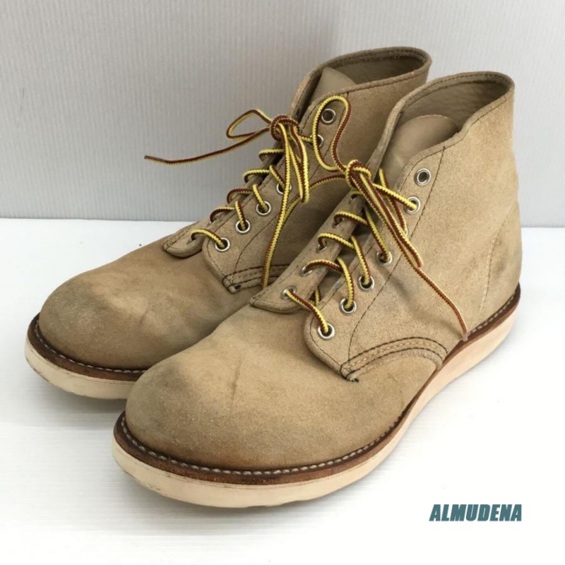 Beige Faux Suede Lace-Up Work  - Vintage Fashion Boots incelemesi ve fiyatı