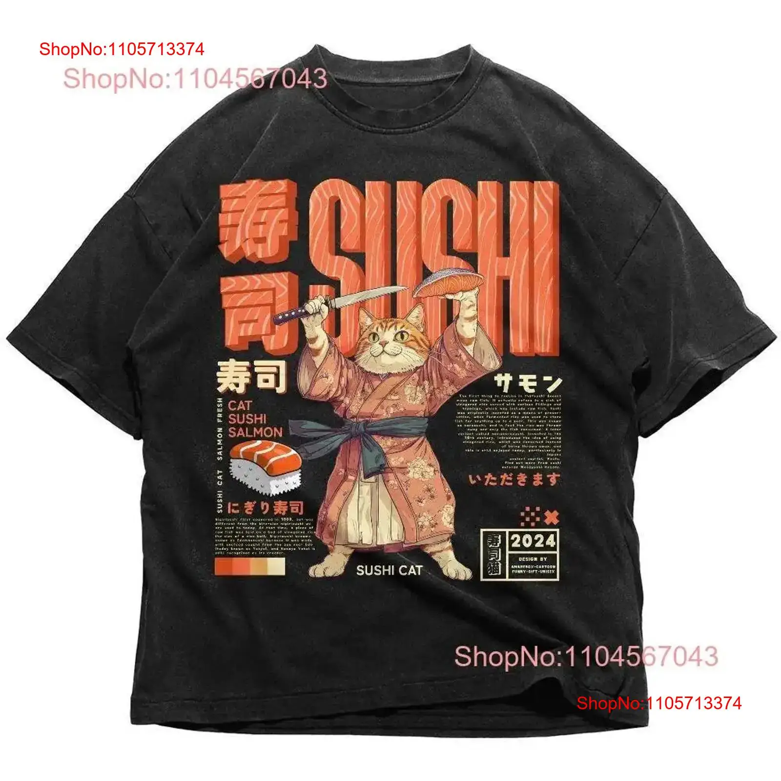 Sushi Cat Japanese T Shirt Ret - Vintage Fashion In Tokyo incelemesi ve fiyatı