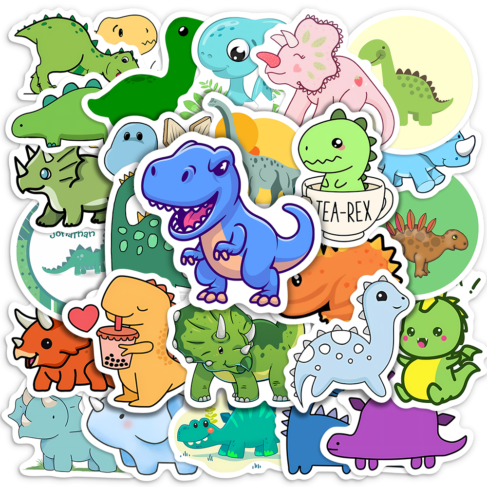 Cute Lovely dinosaur Stickers  - Vintage Fashion Magazines incelemesi ve fiyatı