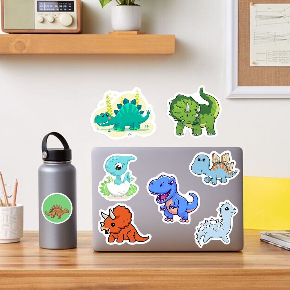 Cute Lovely dinosaur Stickers  - Vintage Fashion Magazines incelemesi ve fiyatı