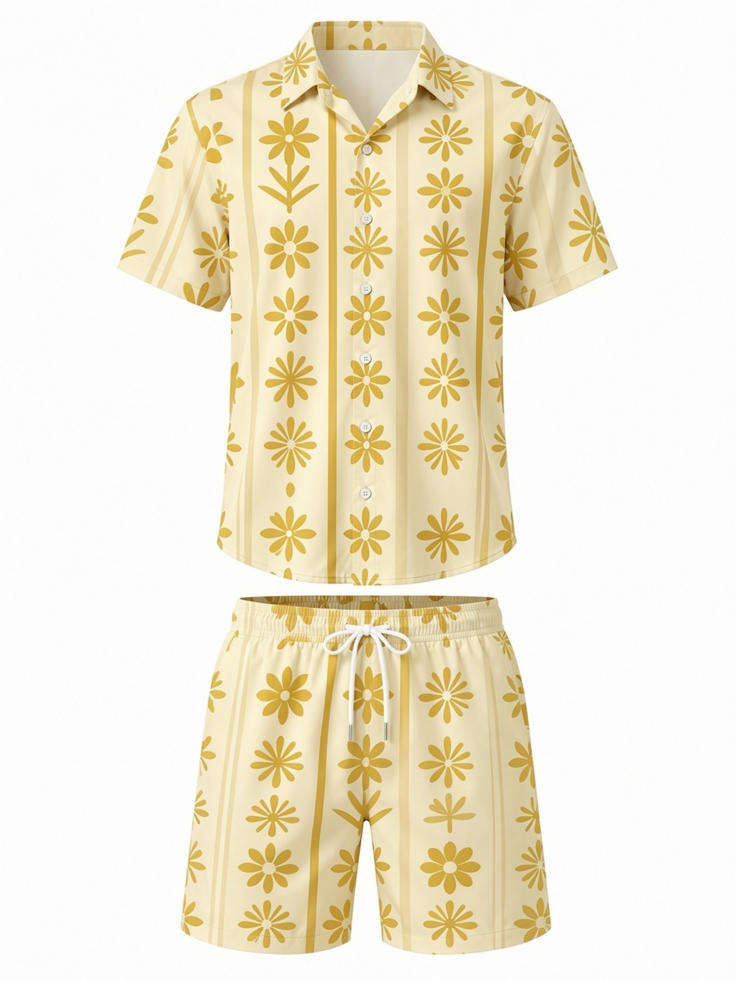 Mens Floral Short Sleeve Shirt - Printed Floral Shirt incelemesi ve fiyatı