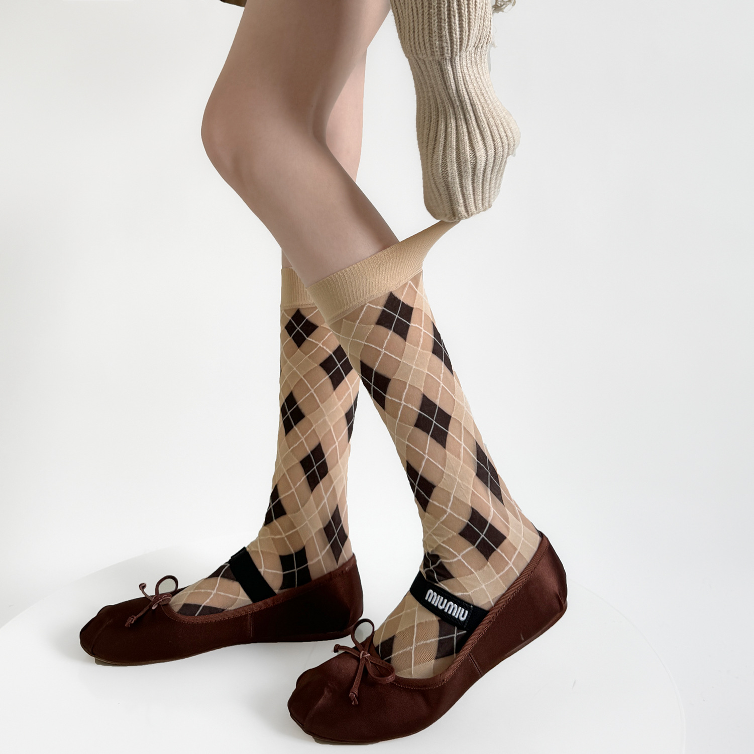 Women Socks College Style Plai - Velvet Blazer Vintage incelemesi ve fiyatı