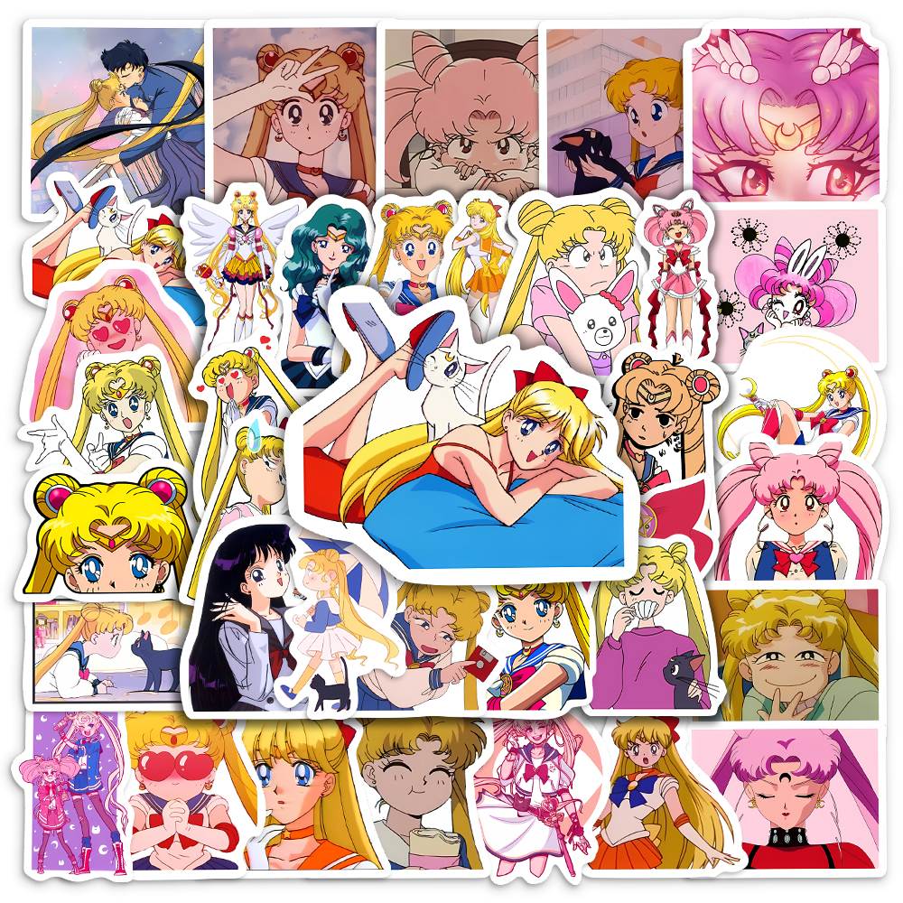 Anime Girl Stickers Kawaii Yel - Vintage Fashion Magazines incelemesi ve fiyatı