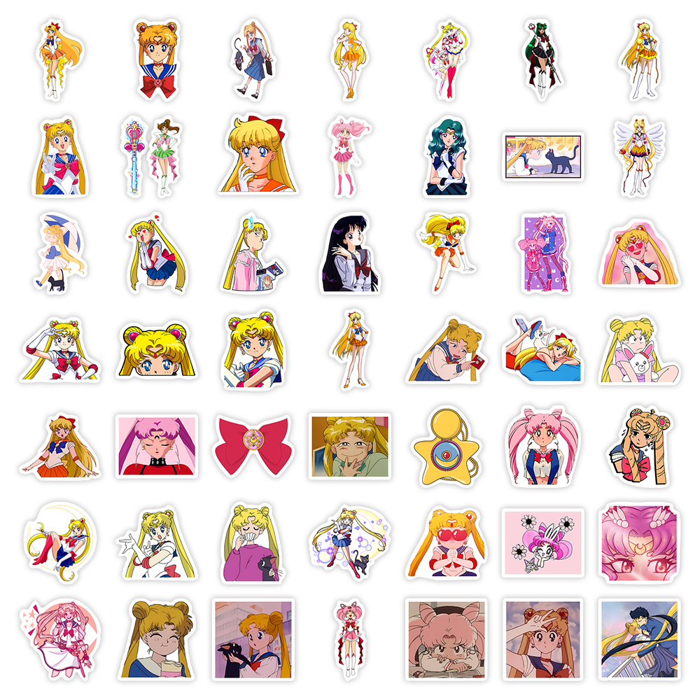Anime Girl Stickers Kawaii Yel - Vintage Fashion Magazines incelemesi ve fiyatı