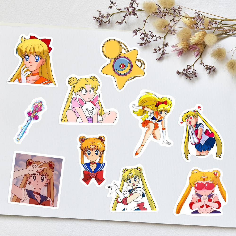 Anime Girl Stickers Kawaii Yel - Vintage Fashion Magazines incelemesi ve fiyatı