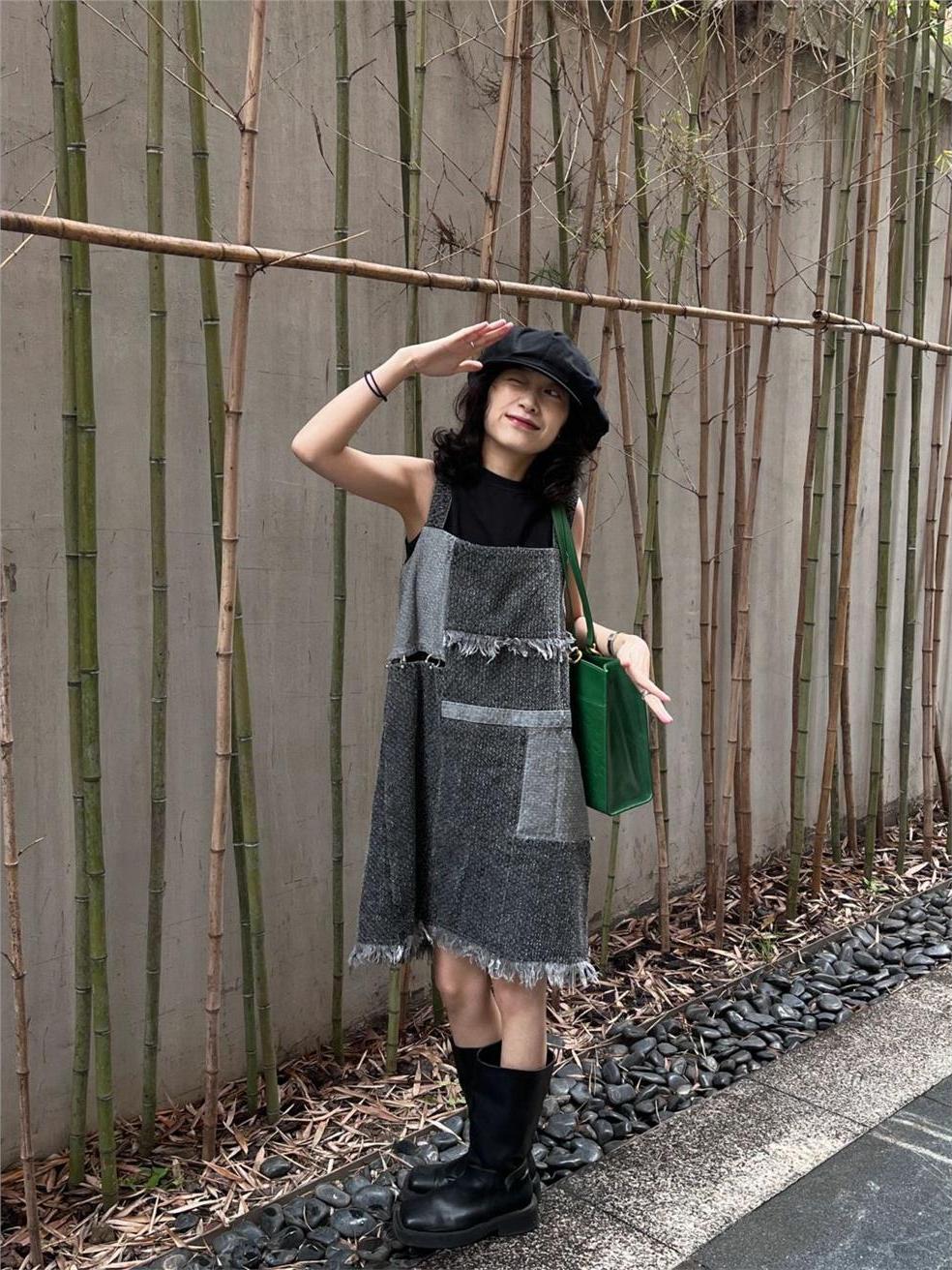 Summer Desert Style Short Slee - Denim Skirt Midi Vintage incelemesi ve fiyatı