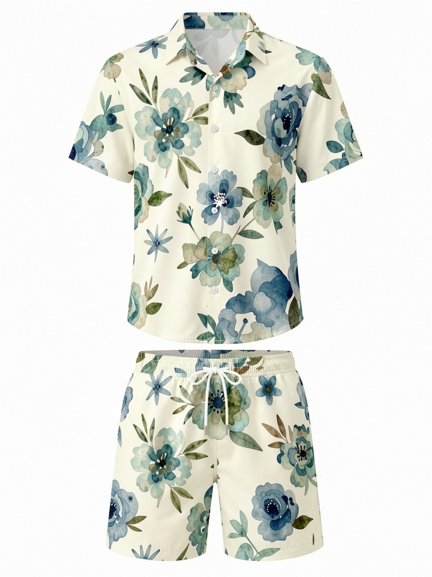 Mens Floral Short Sleeve Shirt - Printed Floral Shirt incelemesi ve fiyatı