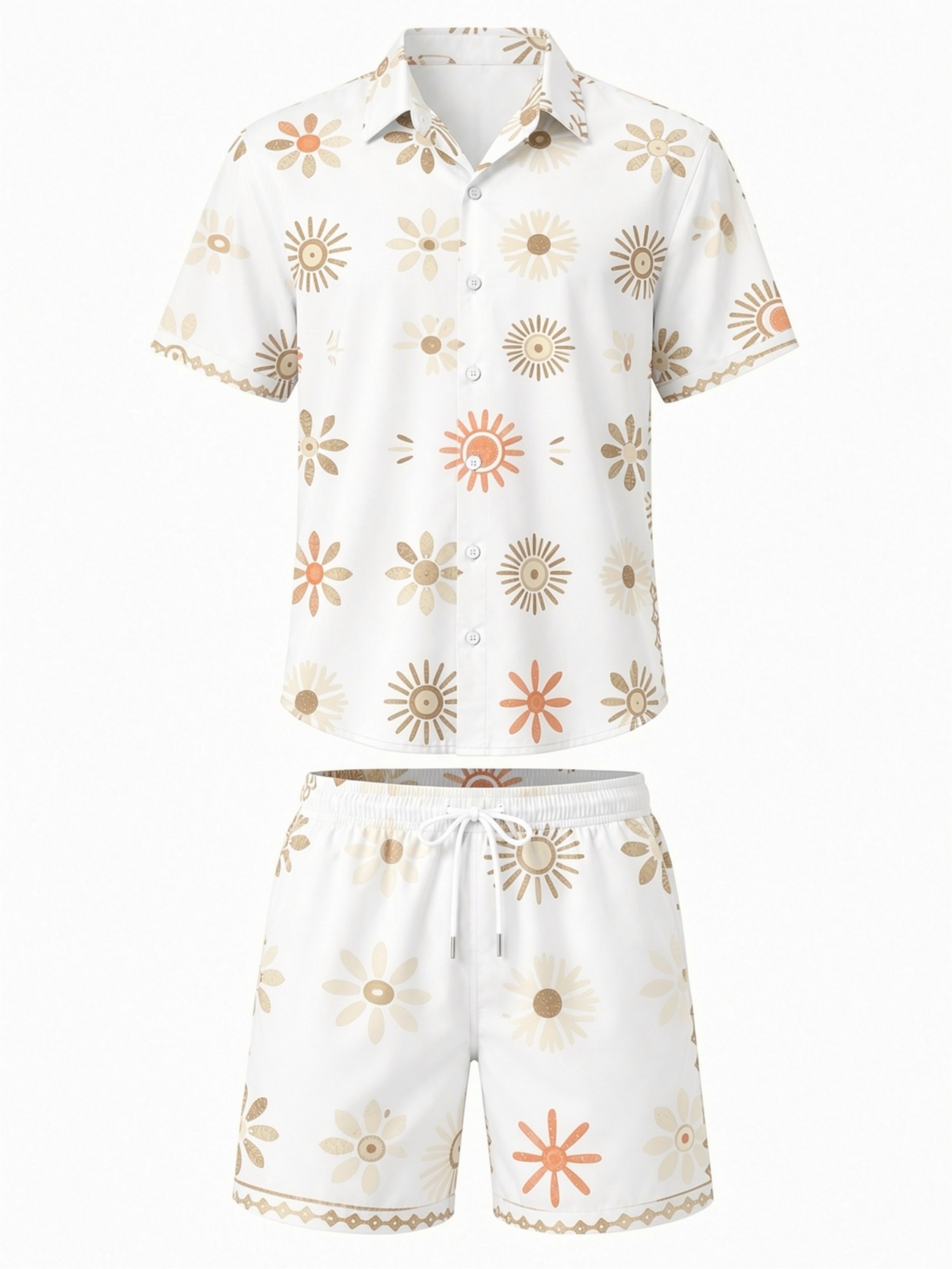 Mens Floral Short Sleeve Shirt - Printed Floral Shirt incelemesi ve fiyatı