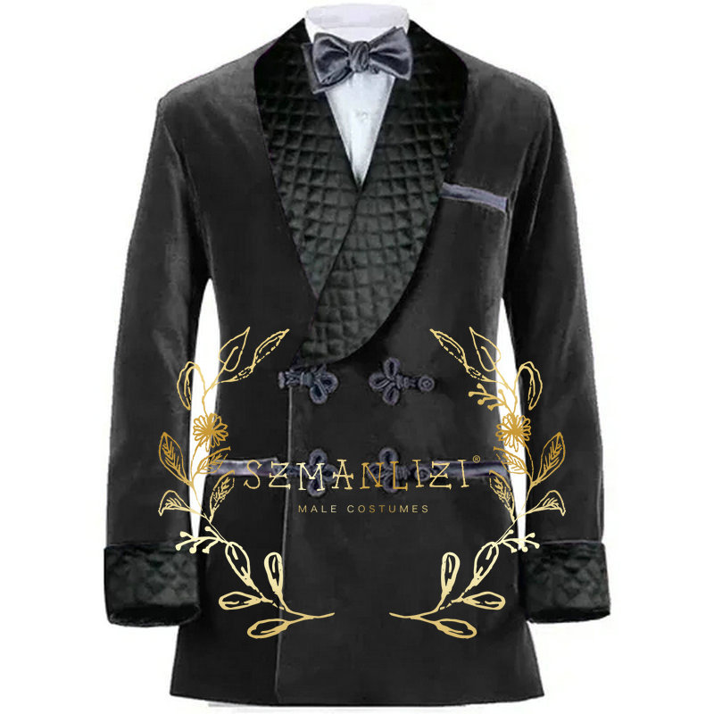 Double Breasted Purple Velvet  - Velvet Blazer Vintage incelemesi ve fiyatı