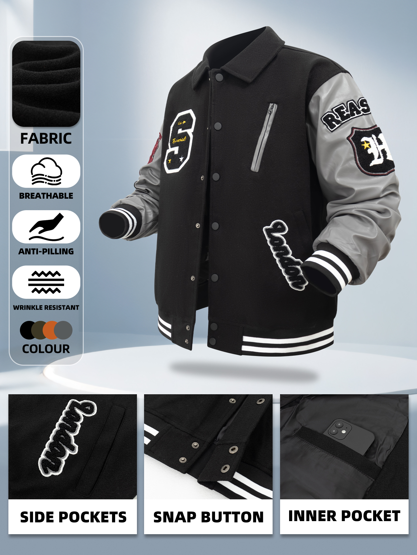 Men's Letterman Jacket Vintage - Varsity Jacket Wool incelemesi ve fiyatı
