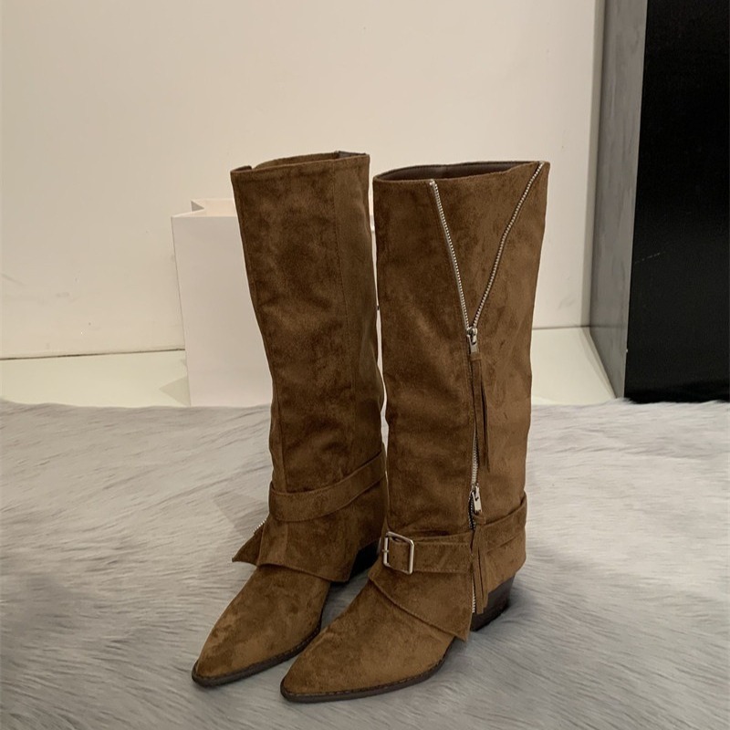 Women's Boots Vintage Suede Le - Vintage Fashion Boots incelemesi ve fiyatı