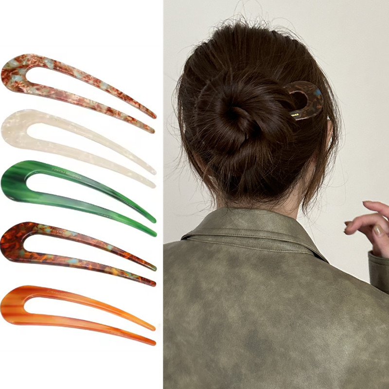 U-shaped Female Hairpin Fashio - Vintage Fashion Style Female incelemesi ve fiyatı
